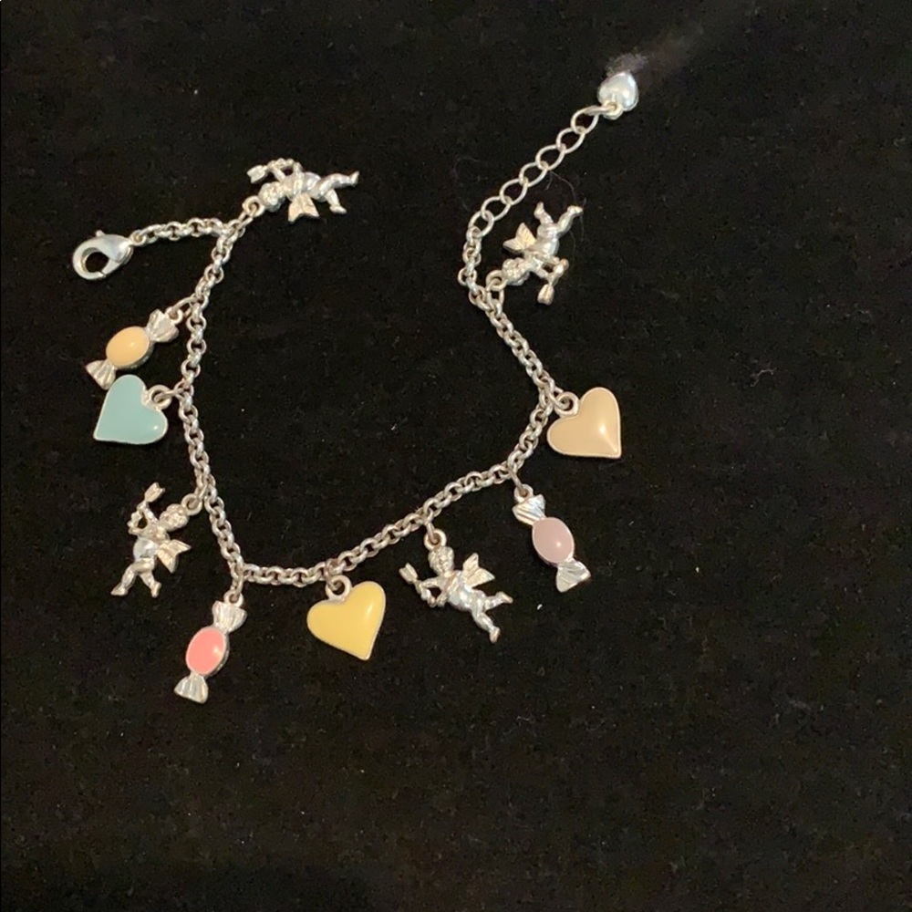 Charm Bracelet Featuring Angels & Hearts